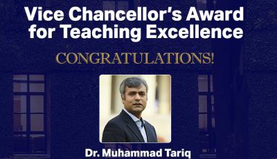 In Conversation with Dr. Muhammad Tariq, Recipient of Vice Chancellor’s Award for Teaching Excellence